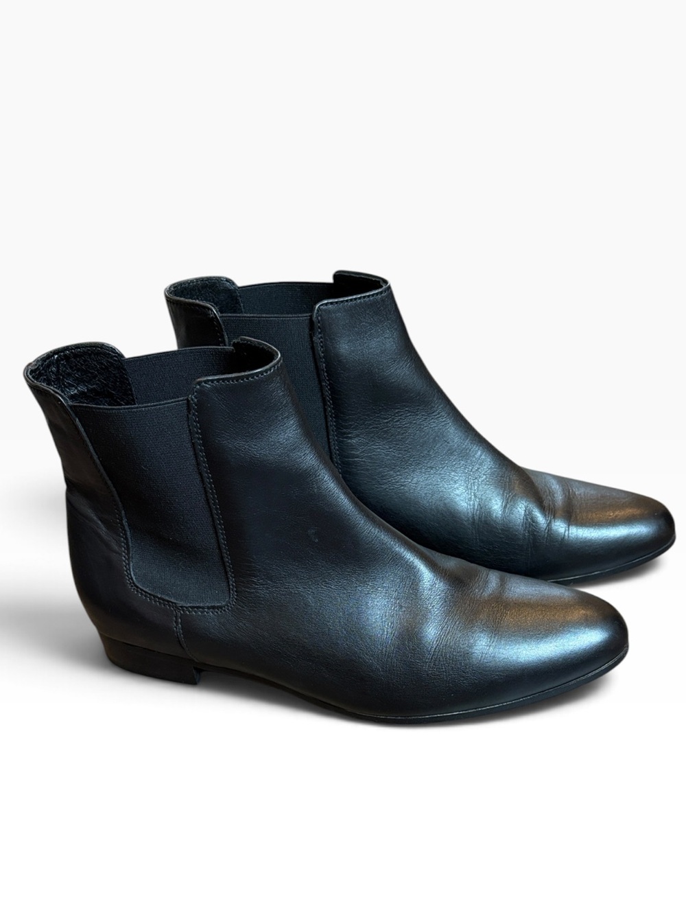 J. Crew Black Leather Chelsea Boots Women’s 7.5